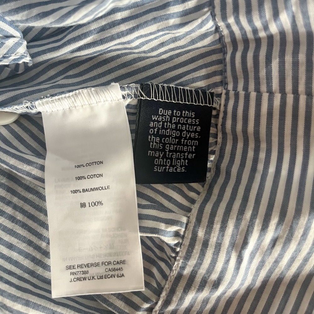 Madewell Wrap Top In Indigo Stripe, Medium - image 6